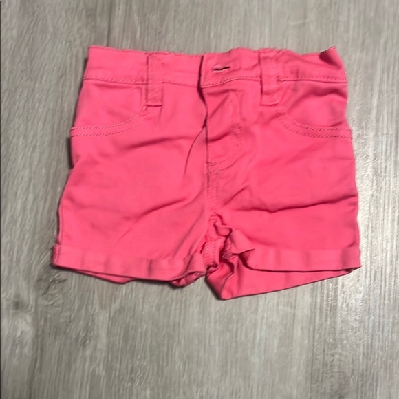 Pink Cotton Casual Shorts with Flat Front Design - Picture 1 of 2